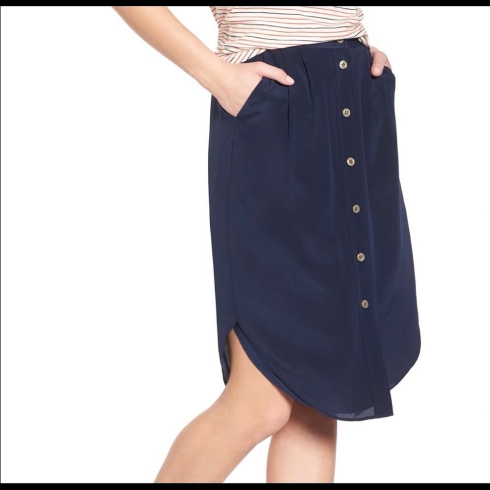Madewell silk midi skirt